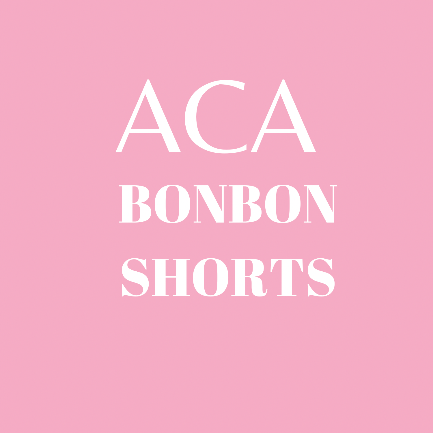 Text on a pink background reads BONBON VIVID PINK SHORTS in large, white, bold letters—highlighting these flattering rise shorts made from sleek, stretchy fabric.