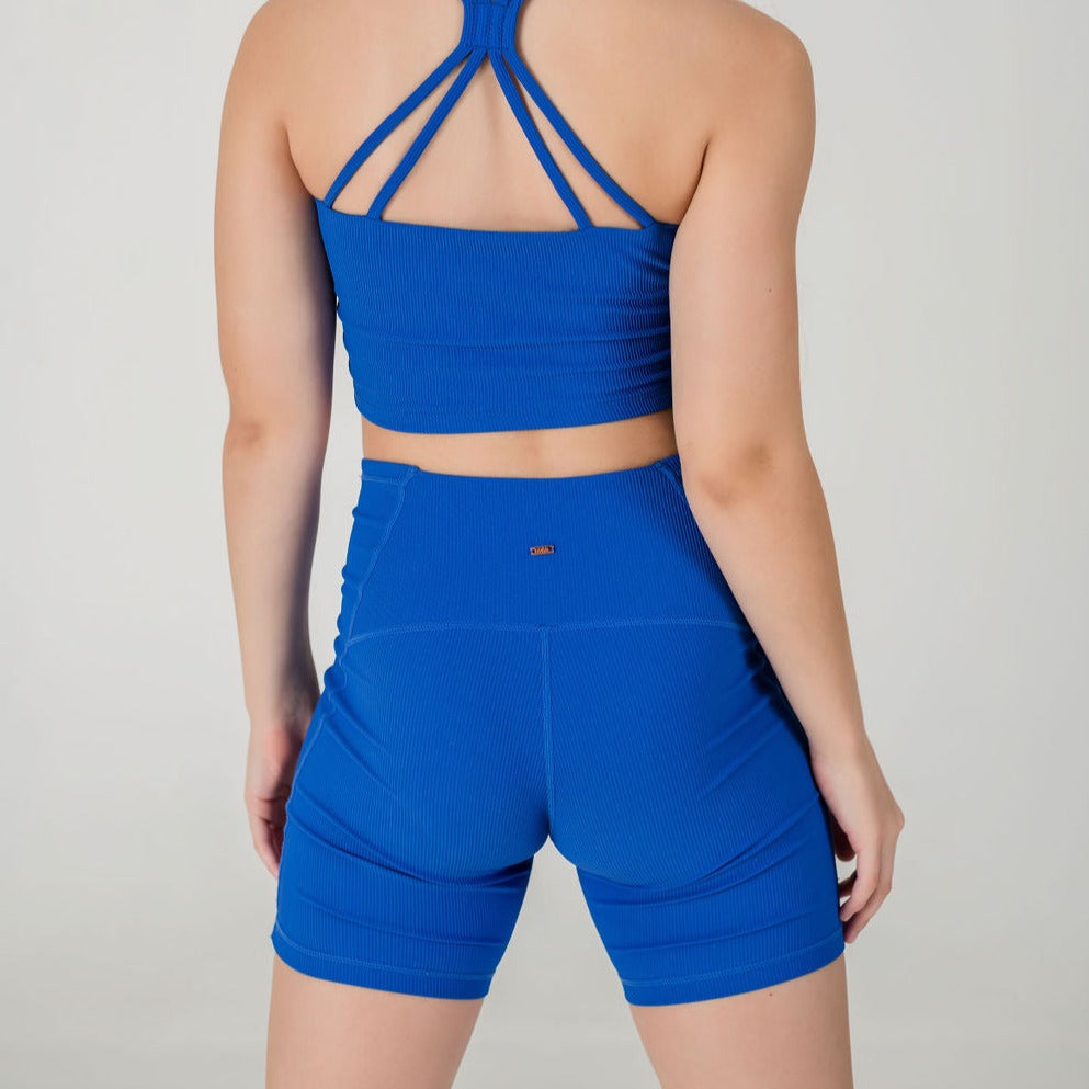 Incanto Ribbed Shorts - Cobalt Blue- FINAL SALE