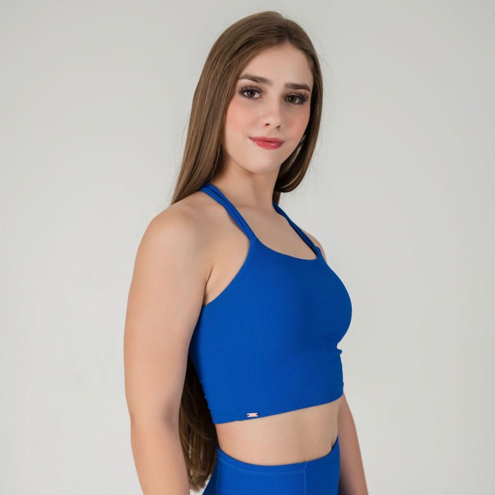 Incanto Ribbed Tank - Cobalt Blue- FINAL SALE