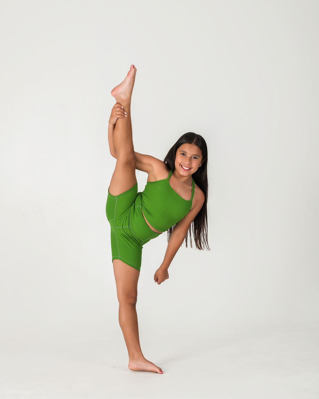 Incanto Ribbed Shorts - Forest Green- FINAL SALE