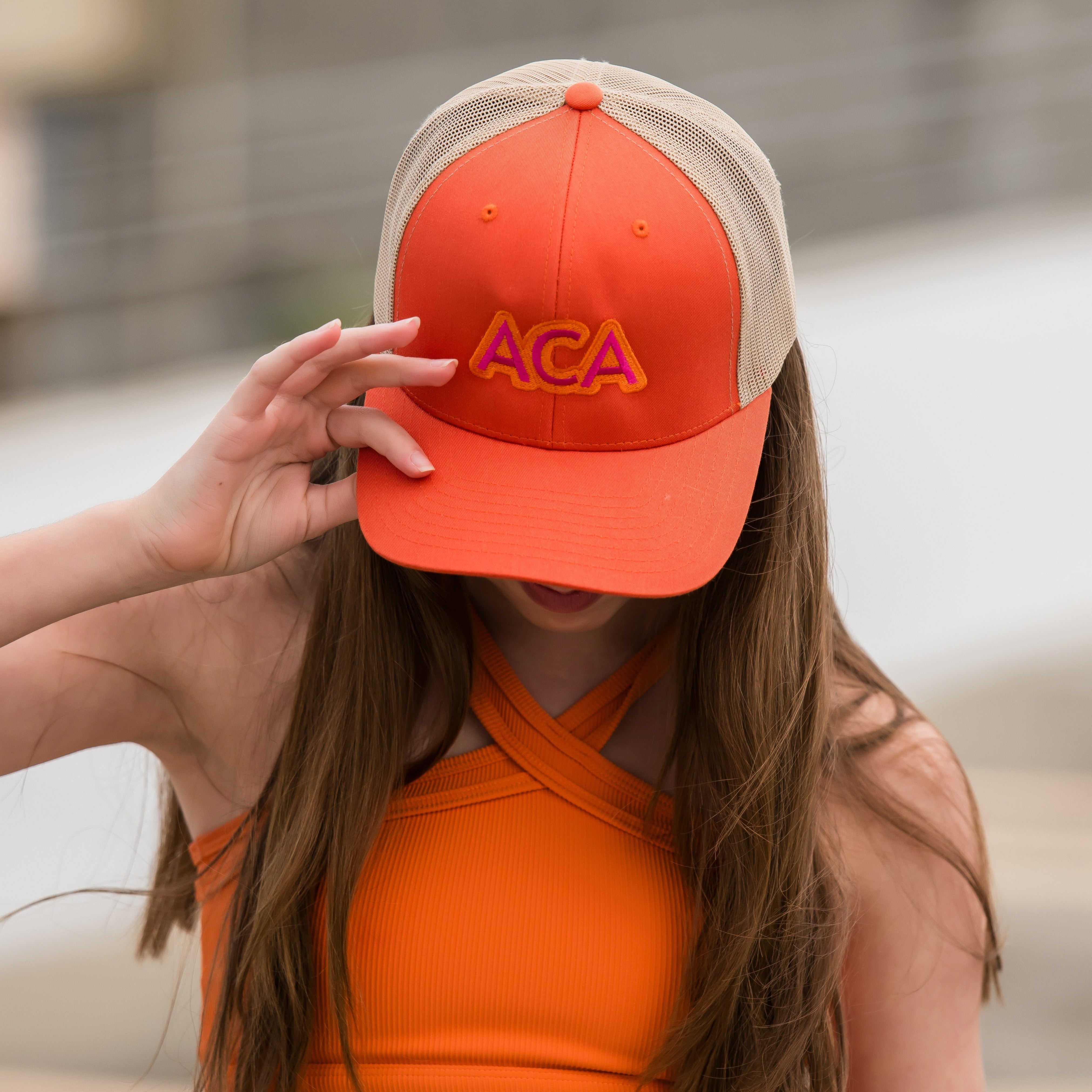 Trucker Cap - Orange/Cream