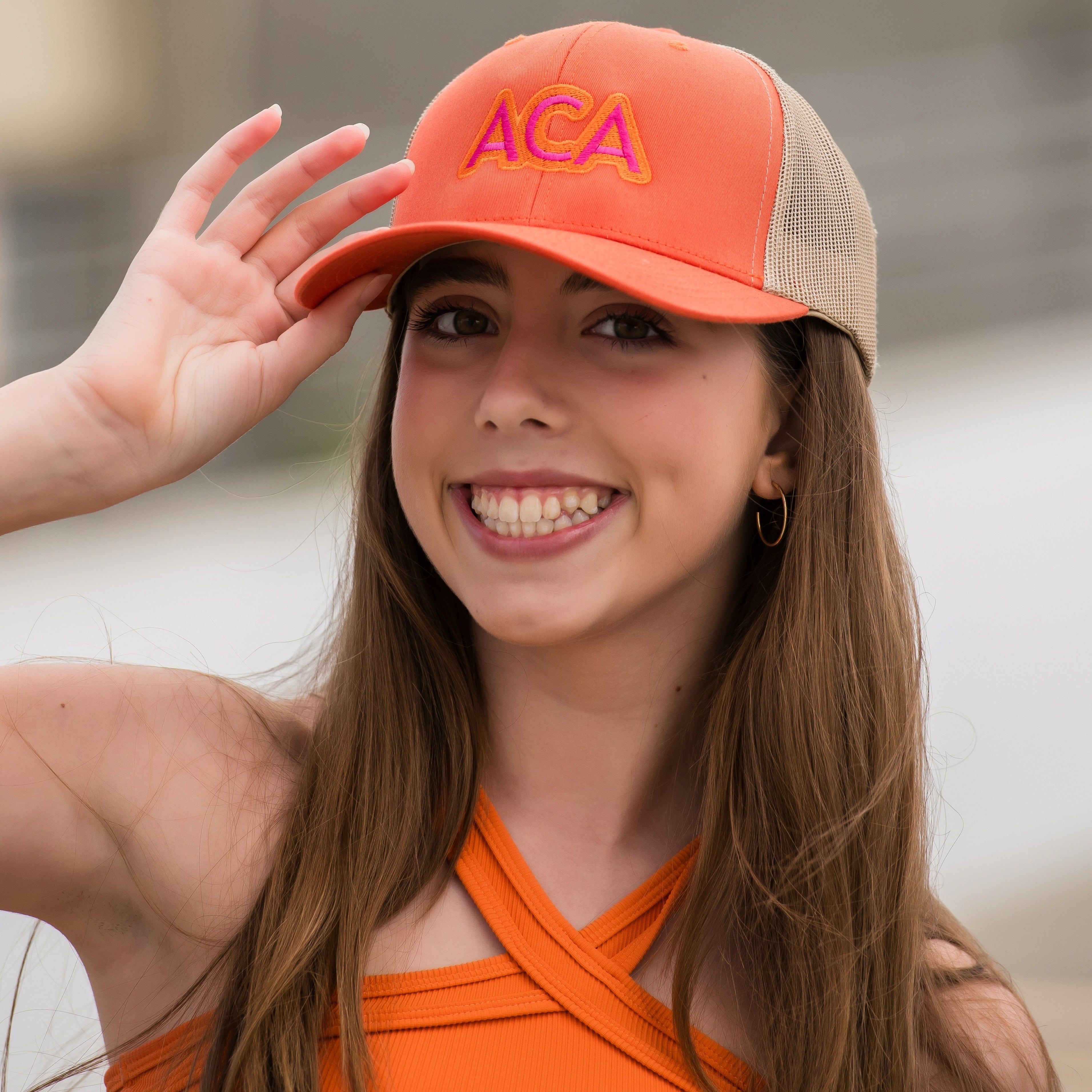 Trucker Cap - Orange/Cream