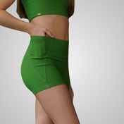 Incanto Ribbed Shorts - Forest Green- FINAL SALE
