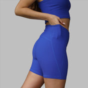 Incanto Ribbed Shorts - Cobalt Blue